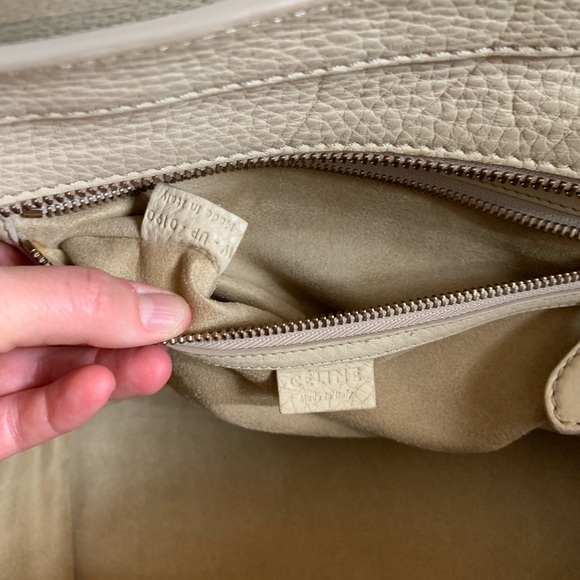 CELINE Mini Luggage Bag Cream Pebbled Leather 🎁 - Picture 5 of 8